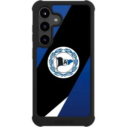 Nivocase Hülle für Samsung Galaxy S24 Stossfeste Handyhülle NIVOmax Case Schwarz Arminia Bielefeld DSC (Samsung Galaxy S24), Smartphone Hülle, Schwarz
