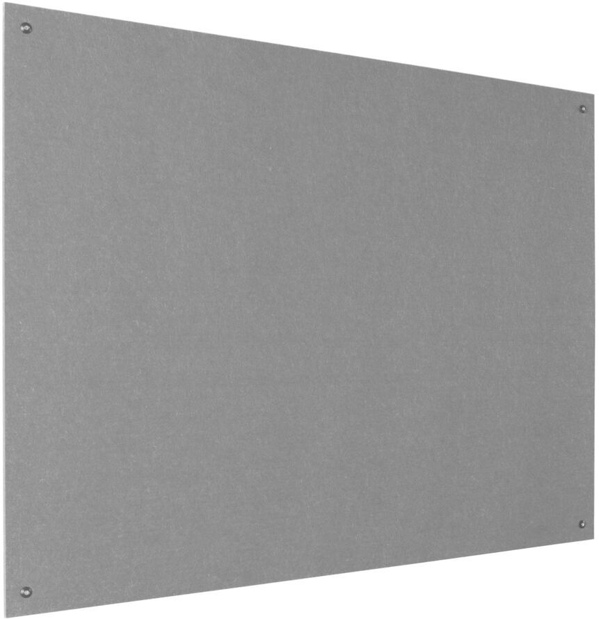 Symple Stuff Wall Mounted Reversible Bulletin Board Grey 120cm H x 240cm W