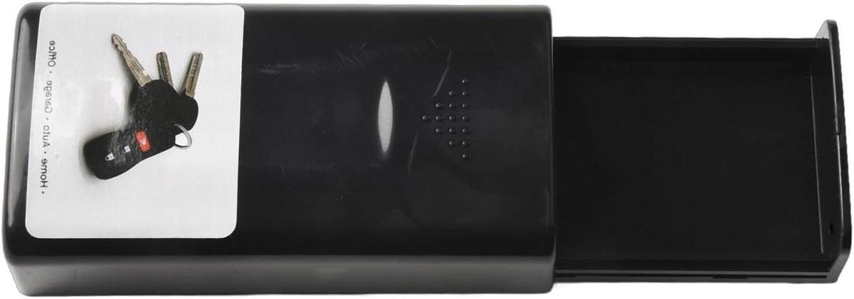 Magnetische Sleutelkluis Zwart - Opslagcontainer voor Sleutels - 107 mm