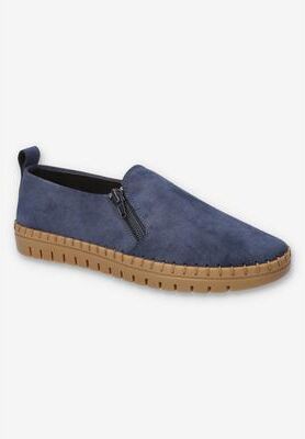 Women's Astoria Flat by Easy Street in Navy (Size 7 M)