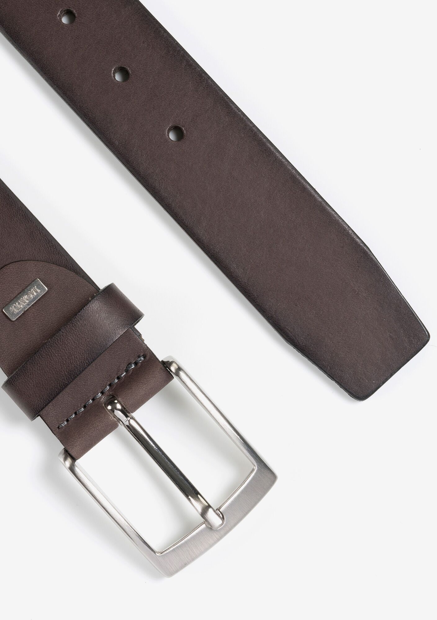Ledergürtel MONTI "TUSTON", Herren, Gr. 85, grau, Rindsleder, Gürtel Ledergürtel, elegant, langlebig, glänzend grau 85