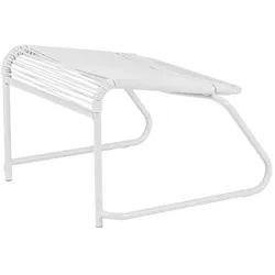 Hocker Lido aus Aluminium, modern mit Kufengestell, wetterfest in Weiß, für den Garten