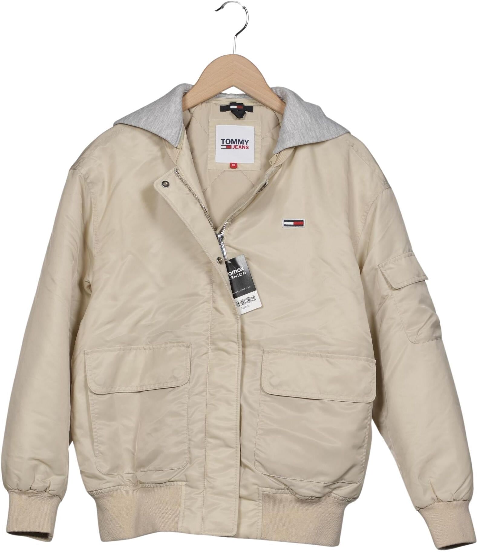 Tommy Jeans Damen Jacke, Beige, Gr. XS, Synthetik - Second Hand