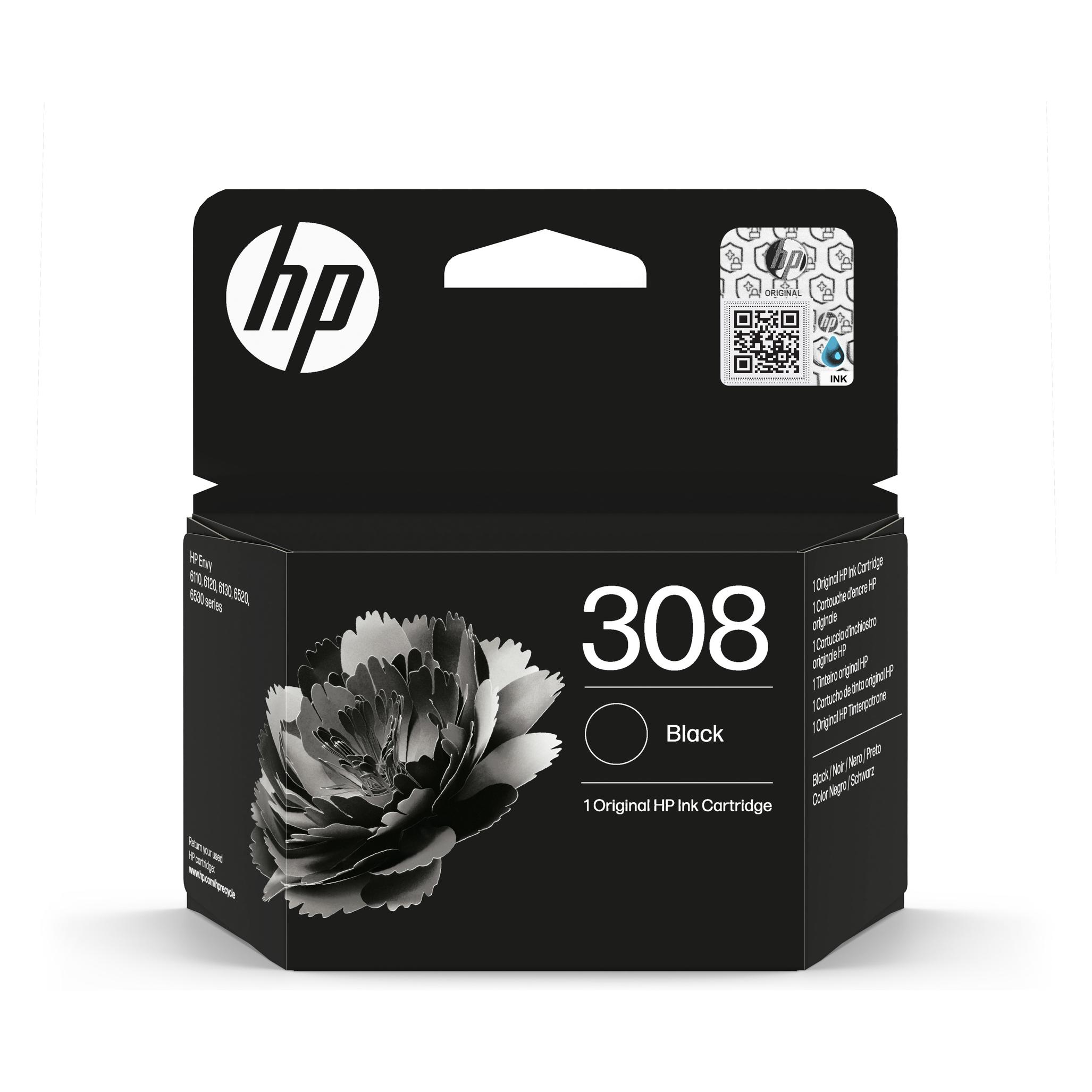 HP 308 Original Ink Cartridge (BK) (7FP21UE#LS1)