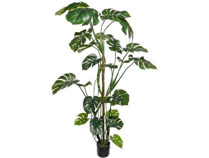 Kunstbaum CREATIV GREEN Splitphilodendron , grün, H:180cm Ø:26cm, Kunststoff, Kunstpflanzen, Kunstbaum