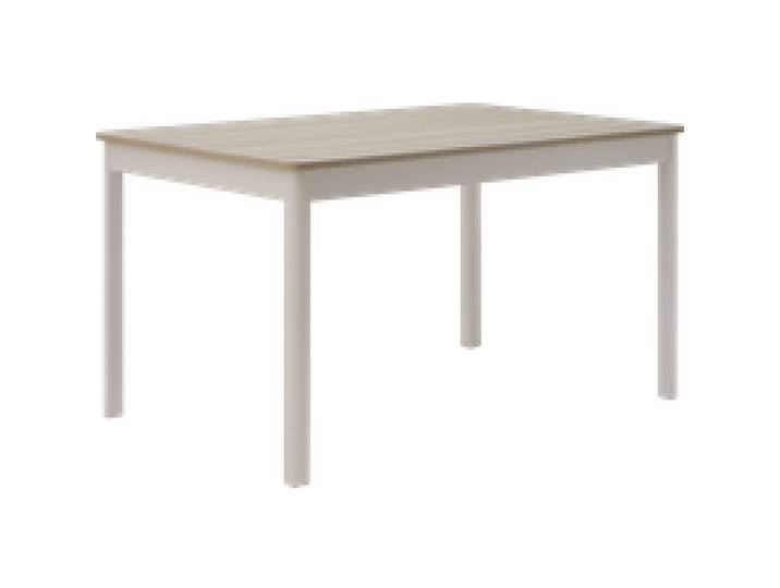 Table à manger rectangulaire décor bois et blanc 4 personnes Adeline