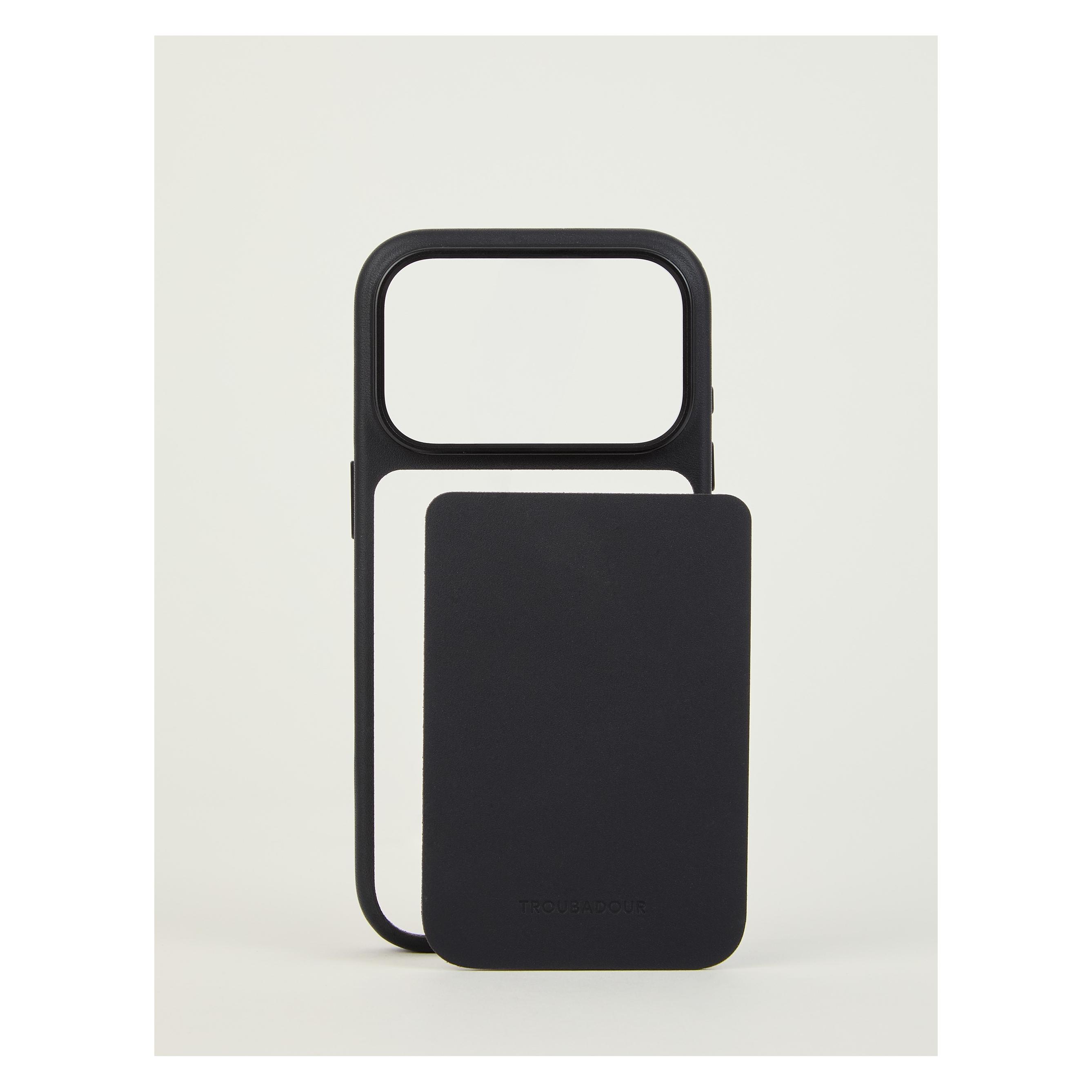 Troubadour Modulare Lederhülle - iPhone 18 Pro / 17 Pro - Schwarz - MagSafe (Apple iPhone 17 Pro, Apple iPhone 18 Pro) (76758359)