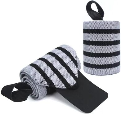 Healfit Counter Wrist Wraps, Weightlifting Wristband, Sports Equipment, Gym Fitness Straps Support 1 Pair gray