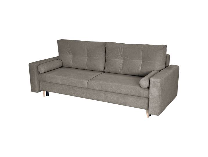 Schlafsofa Askal Grau Flachgewebe Velma 220 x 96 x 98cm Modern