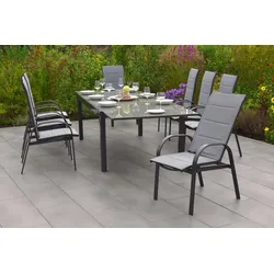 Gartenset Marini Graphitfarben/Grau
