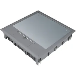 Hager VQ12057011 Versorgungseinheit Q12 244x244mm für 5mm Bodenbelag aus Polyamid eisengrau