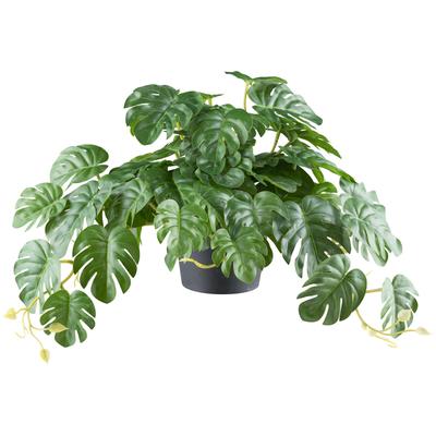 Kunstpflanze CREATIV GREEN "Splitphilodendron", grün, H:40cm Ø:24cm, Kunststoff, Kunstpflanzen, Kunstpflanze, mit naturgetreuem Blattwerk