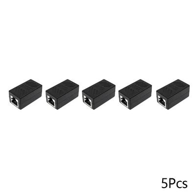RJ45 Ethernet Coupler Extender Female To Female Cat5 Cat6 Connector Adapter For Networking 5 Pcs