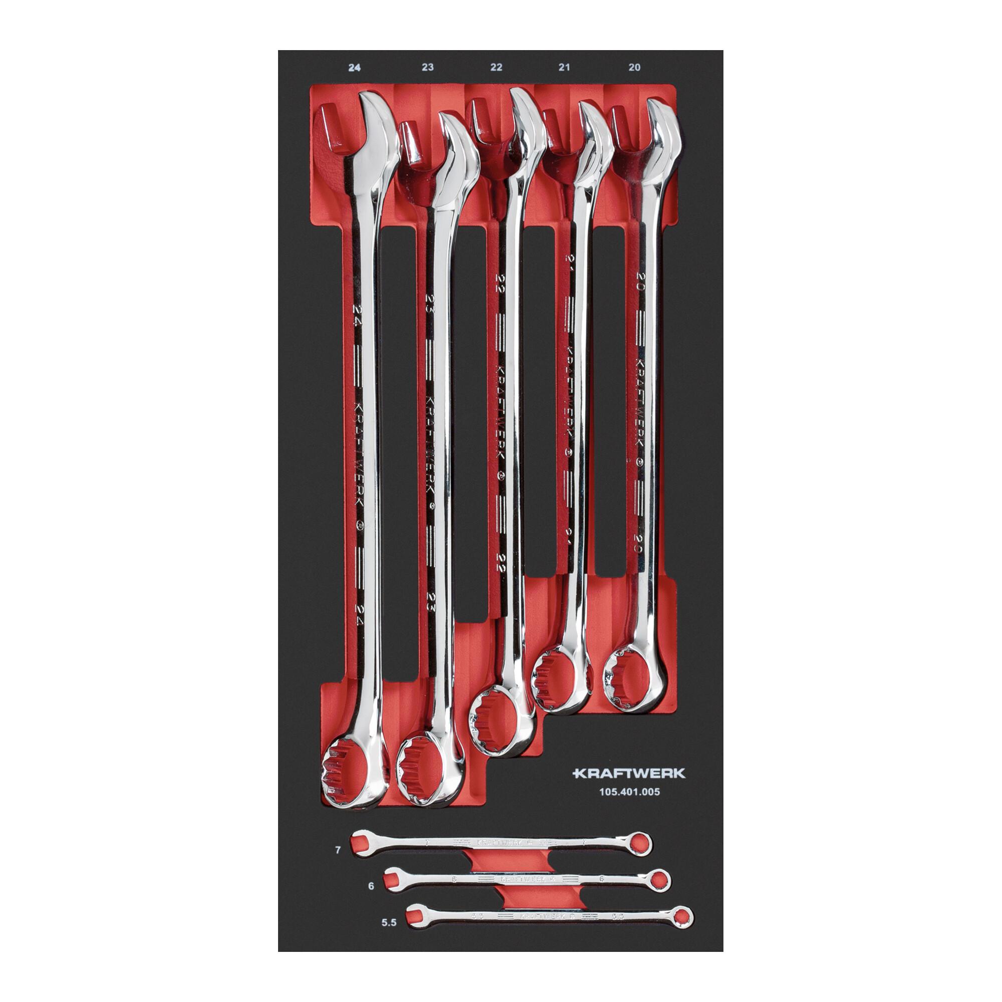 Kraftwerk Ringmaulschlüsselsatz 8-tlg. 20x40 Einlage (105.401.005)