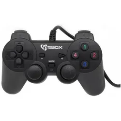 Sbox GP-2009 Gamepad (PC, PS2, PS3), Gaming Controller, Schwarz