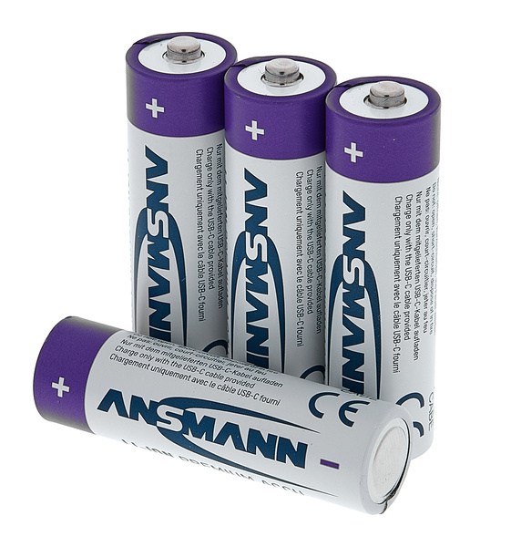 Ansmann AA 1,5V Li-Ion Akku USB-C bianco