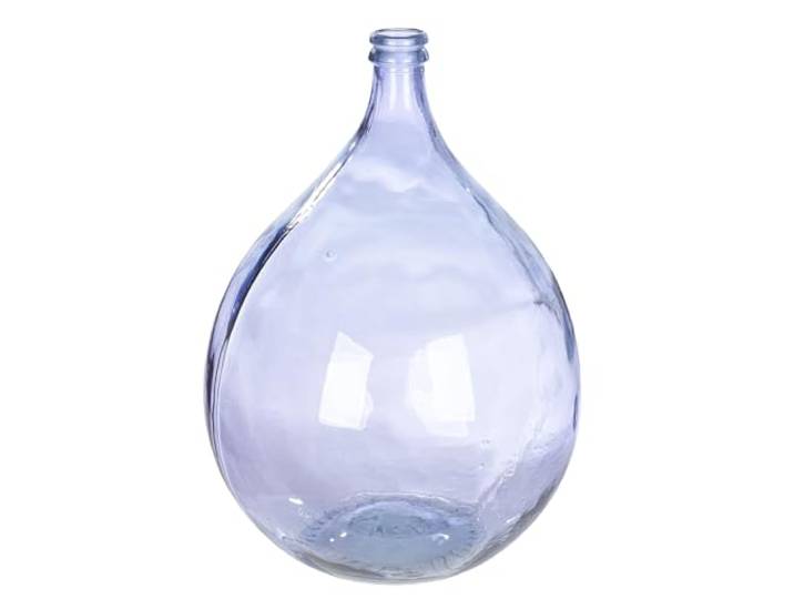 GILDE Cordoba Vase de Sol\, en Verre - Violet Brillant - Rond - Étanche - Hauteur : 56 cm - Diamètre : 40 cm