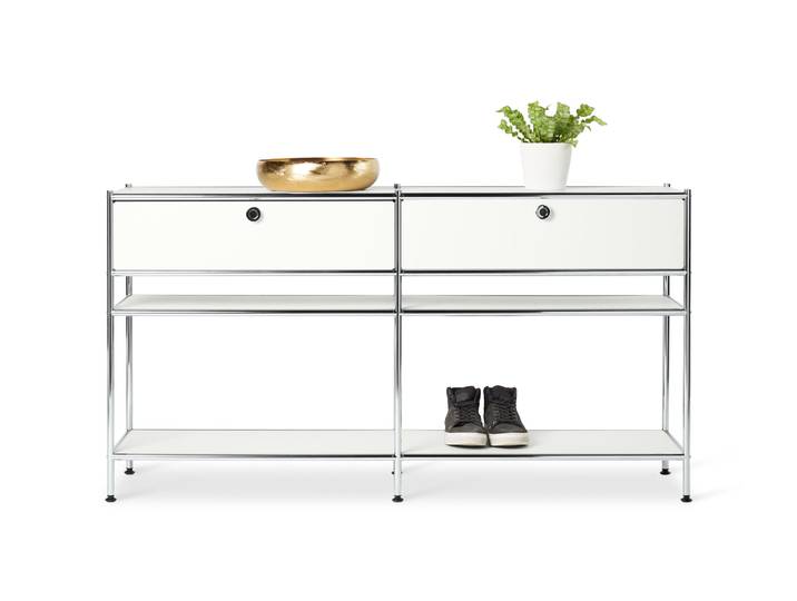 Tchibo - Konsole Metall »Cn3« mit 2 Schubladen - 152x40x82cm - chrom -