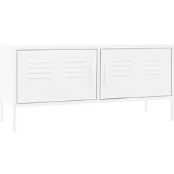 vidaXL TV-Schrank Weiß 105x35x50 cm Stahl