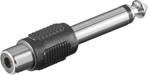 MicroConnect AUDANG RCA-connector, 6,3 mm, zwart