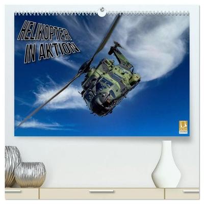 Helikopter in Aktion (hochwertiger Premium Wandkalender 2027 DIN A2 quer), Kunstdruck in Hochglanz