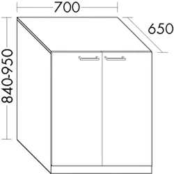 Burgbad Waschmaschinen-Schrank Sys30 PG3 Diago 870x700x650 Schilf Matt, WVJD070F3354 WVJD070F3354