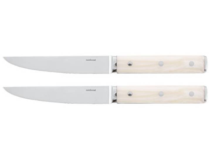 Sambonet Rosenthal Steakmesser - 2 er Set - Porterhouse - Edelstahl/elfenbein