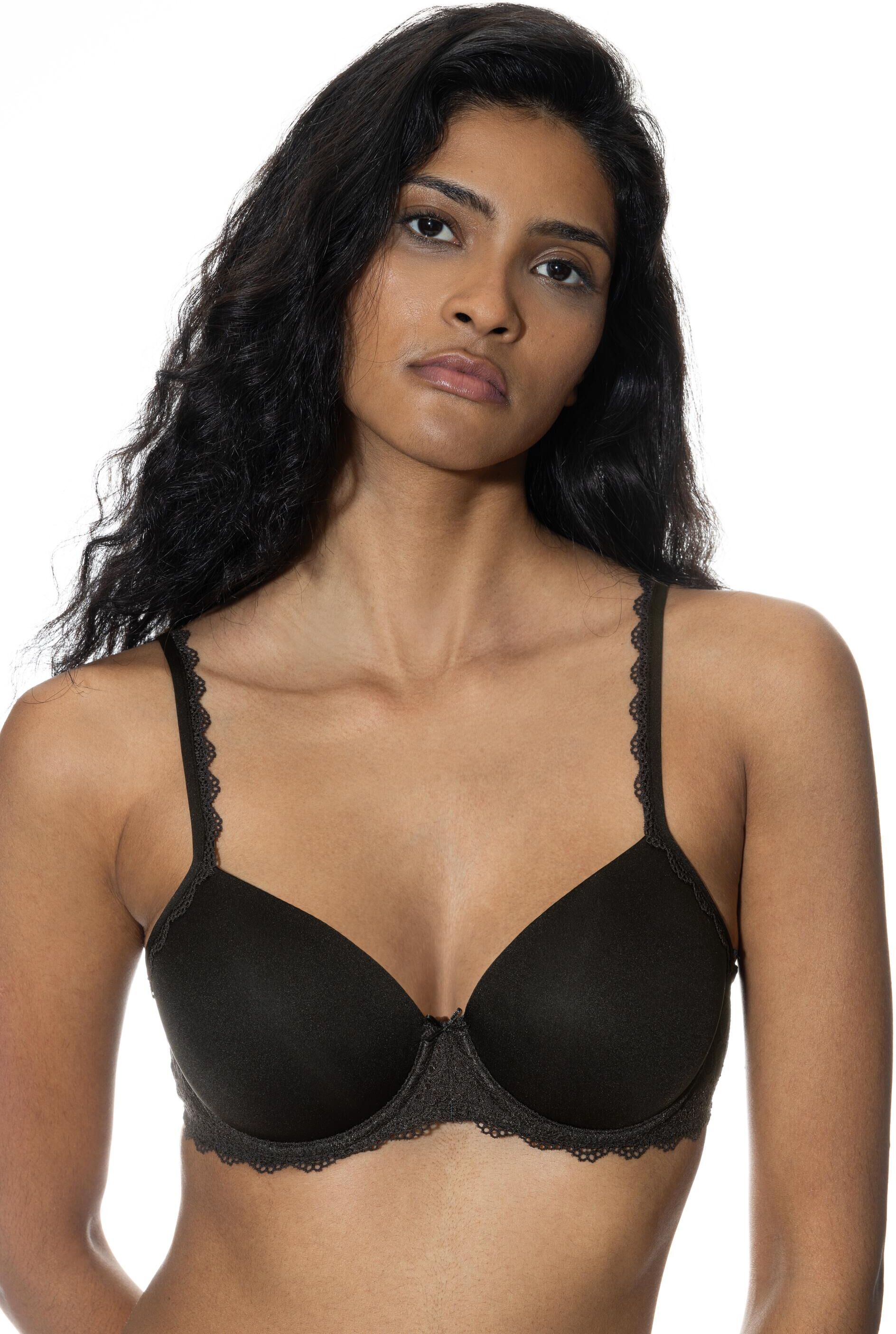 Bügel-BH MEY "AMOROUS", Damen, Gr. 75, Cup A, schwarz, Spitze, Obermaterial: 87% Polyamid, 13% Elasthan, BHs Bügel-BH, Spitze im vorderen Unterbrustband schwarz 75, Cup A
