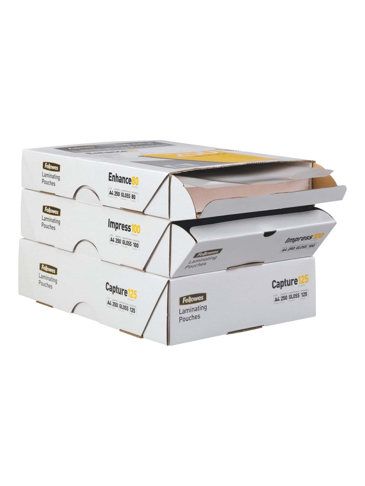 Fellowes A4 vorgestanzte Laminierfolie 80 Mikron