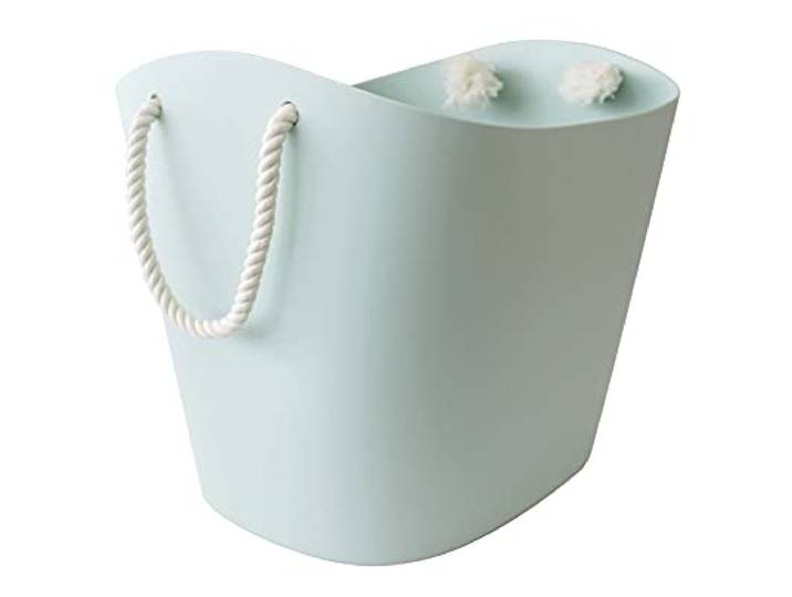Opbergdoos, mand, zeekleurig, L, blauw