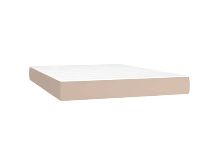TUERYAFEK Taschenfederkernmatratze 140x200x20 cm Kunstleder Cappuccino Mittelharter Schaumstoff, schmutzabweisend, geräuschdämpfend, langlebig, pflegeleicht