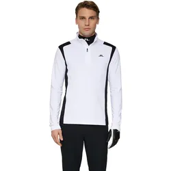 J. LINDEBERG Layer Lukas Quarter Zip, weiss