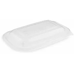 VEPATIM 50x Domdeckel klar für Mikrowellenschalen 'M' - 22x15x2 cm
