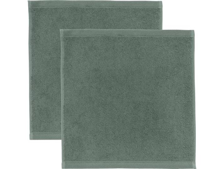 Erwin Müller Seiftuch 2er-Pack, Serie Heidenheim 100% Baumwolle Oliv Größe 30x30 cm - schnell trocknend und extra saugstark, kuschelweich, voluminöse Spitzenqualität
