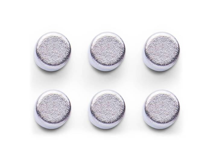Magnets Sardera - Lot de 6 Acier inoxydable nickelé Argenté 5 x 0 x 0cm