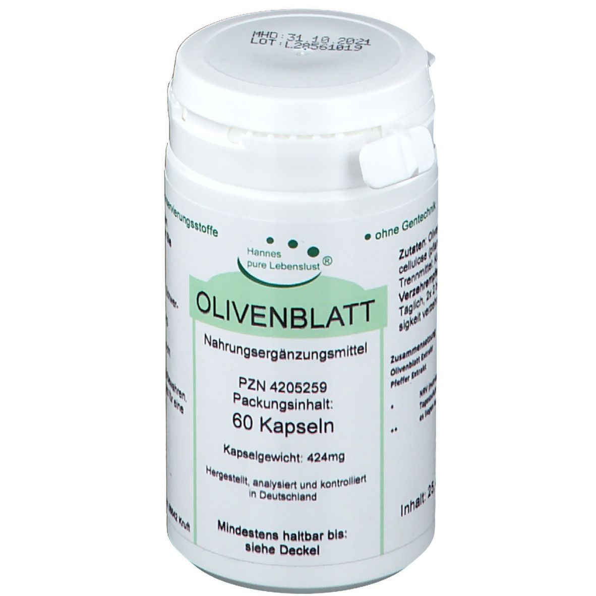 OLIVENBLATT-Extrakt Vegi Kapseln 60 St