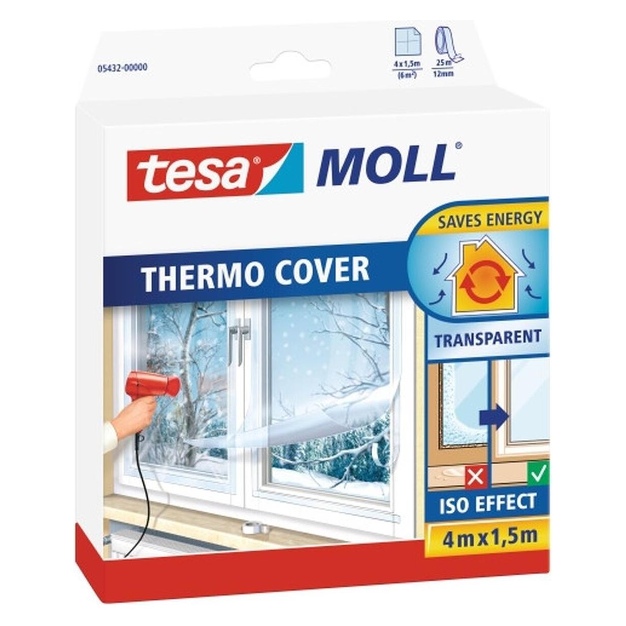 tesa tesamoll THERMO Isolierfolie zur Wärmedämmung an Fenstern (05432-00000-01)
