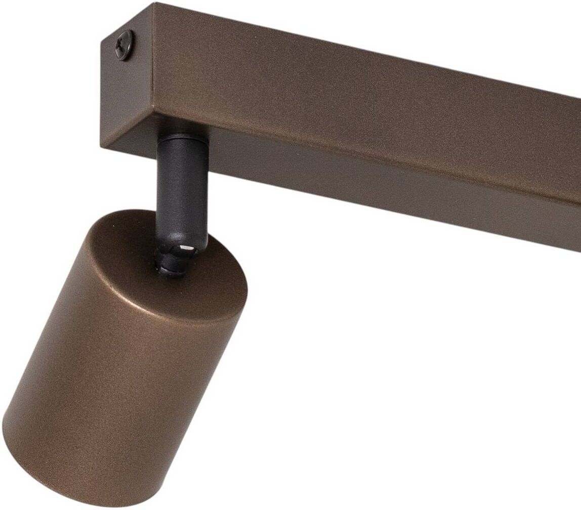 Deckenspot Top, justierbar, braun, vierflammig linear Top TK Lighting, dimmbar, braun / rost, für Wohn- / Esszimmer, Metall, Modern, Strahler