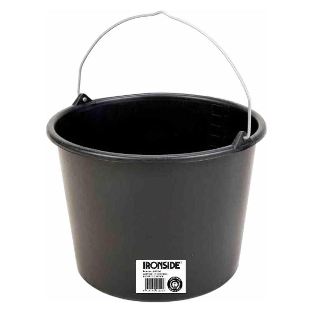 Ironside Baueimer 12 L schwarz mit Literskala (102640)