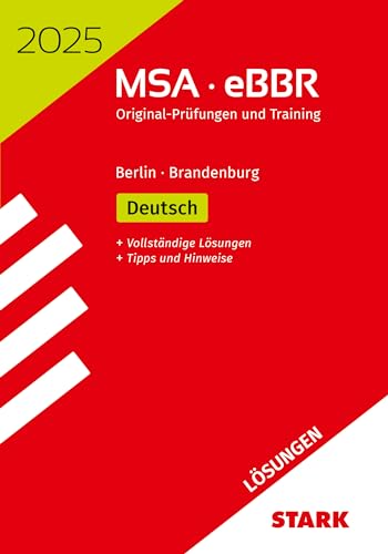 STARK Lösungen zu Original-Prüfungen und Training MSA/eBBR 2025 - Deutsch - Berlin/Brandenburg - Preis vom 06.10.2026 07:26:00 h