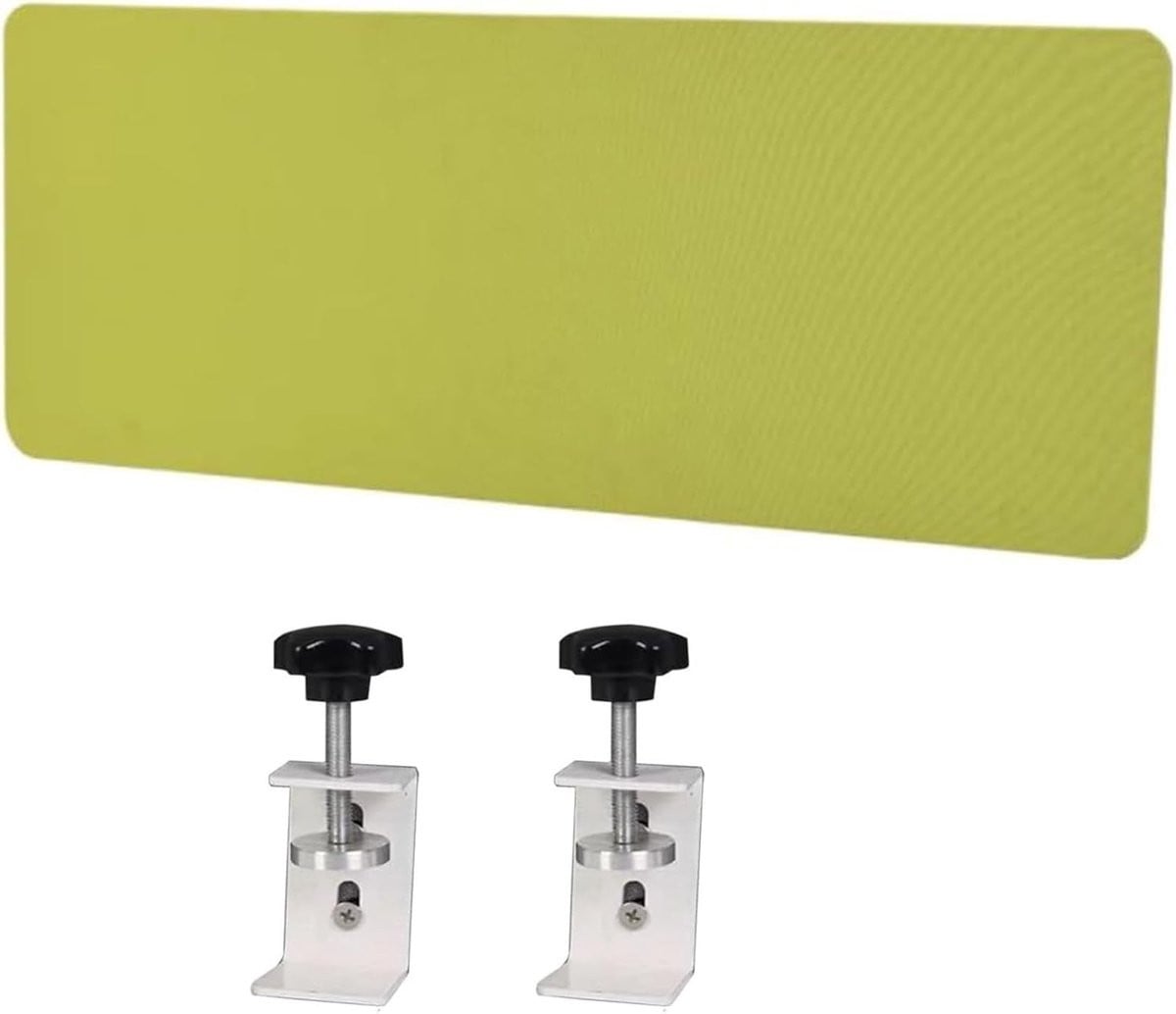 Grijs Bureau privacypaneel met ponsvrije installatie voor onder het bureau, Breedte: 63,5 cm