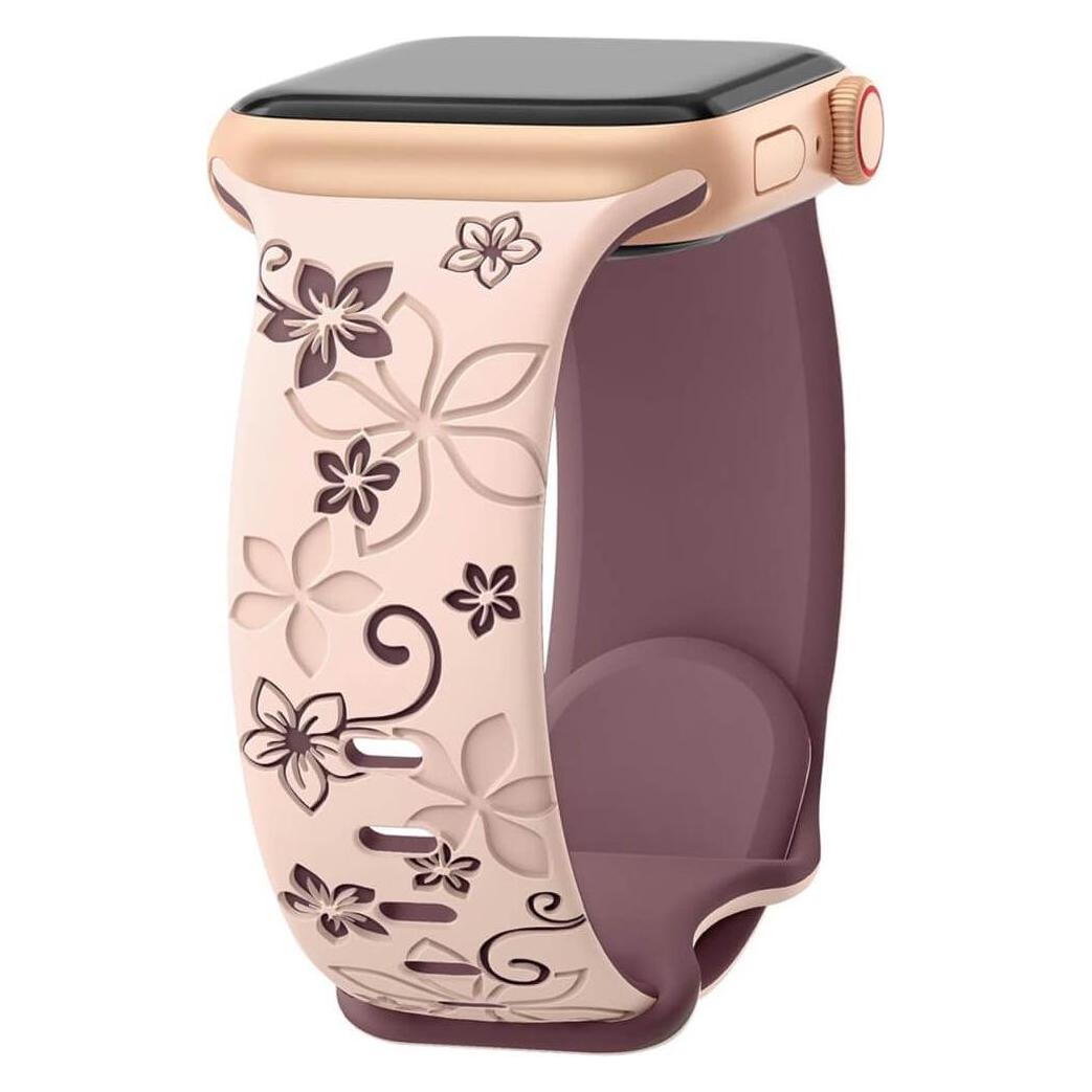 Cover-Discount Apple Watch 44/45/46/49mm - Silikon Ersatzband Floral (Silikon) (49735000)
