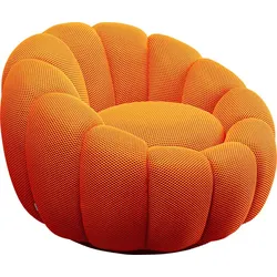 KARE DESIGN Sessel Peppo Bloom Stoff Orange