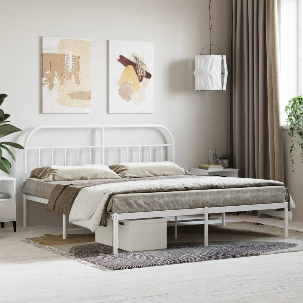 Brambly Cottage Hosby Steel Bed White 180 x 200 cm