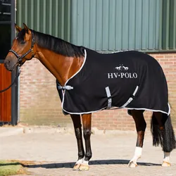 HV Polo Fleecedecke HVPSasha black Abschwitzdecke , Größe: 145 Gesamtlänge (Rücken 110 cm)