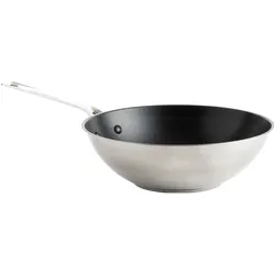 KitchenAid Stahlwok mit 28 cm Beschichtung, Pfanne + Kochtopf, Silber