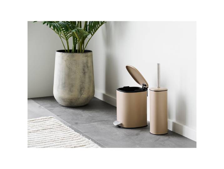 Brosse WC Vuhly Fer thermopoudré / Polypropylène Beige 9 x 39 x 9cm