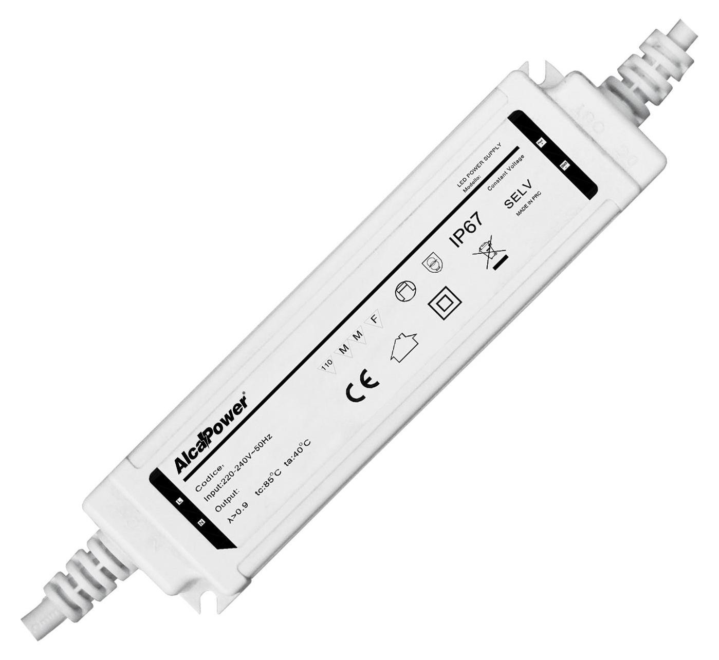 Alcapower schakelende voeding 12V 100W 8,3A waterdicht IP67 voor LED-verlichting