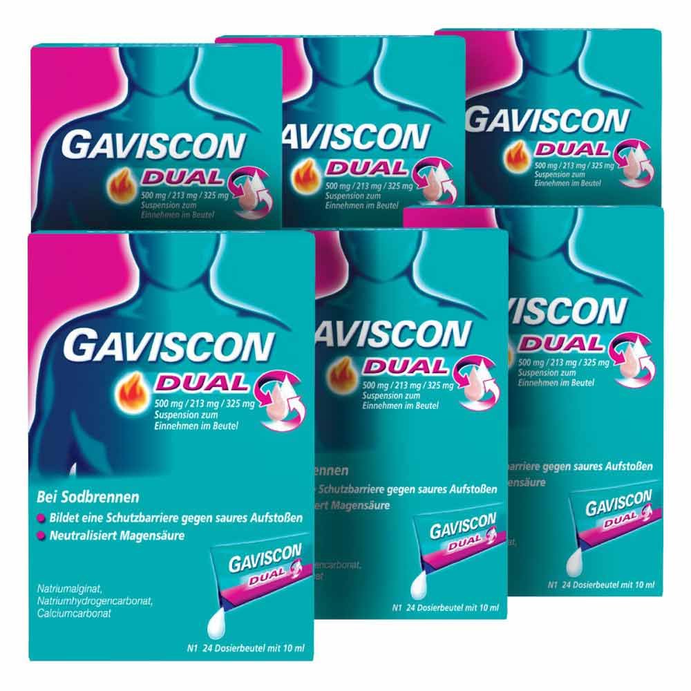 Reckitt Benckiser Deutschland GmbH GAVISCON Dual 500 mg, 213 mg, 325 mg Suspension Dosierbeutel 08100016