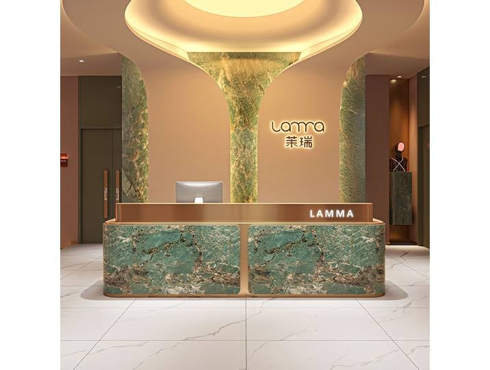 Bureaux de réception esthétiques personnalisés, modernes, simples, élégants, tendance, meubles commerciaux uniques et créatifs